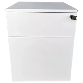 STEELCASE│Caisson sous bureau 2 tiroirs - 64│Profondeur 60 cm│Blanc / Noir