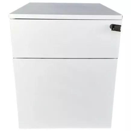 STEELCASE│Caisson sous bureau 2 tiroirs - 64│Profondeur 60 cm│Blanc / Noir