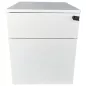 STEELCASE│Caisson sous bureau 2 tiroirs - 64│Profondeur 60 cm│Blanc / Noir STEELCASE│Caisson sous bureau 2 tiroirs - 64│Profondeur 60 cm│Blanc / Noir