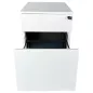 STEELCASE│Caisson sous bureau 2 tiroirs - 64│Profondeur 60 cm│Blanc / Noir STEELCASE│Caisson sous bureau 2 tiroirs - 64│Profondeur 60 cm│Blanc / Noir