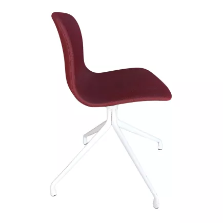 TROY│Chaise d'accueil / collectivité - Tissu│4 branches│Rouge bordeaux