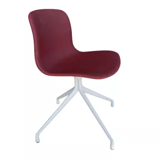 TROY│Chaise d'accueil / collectivité - Tissu│4 branches│Rouge bordeaux