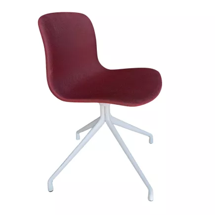 TROY│Chaise d'accueil / collectivité - Tissu│4 branches│Rouge bordeaux