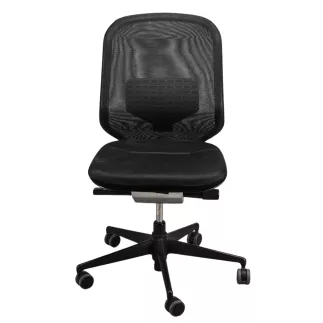 VITRA│MEDAPAL Mesh - Siège de travail avec soutien lombaire sans accoudoirs│Noir/Noir