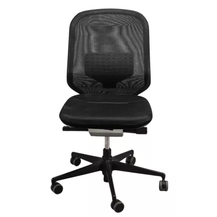 VITRA│MEDAPAL Mesh - Siège de travail avec soutien lombaire sans accoudoirs│Noir/Noir