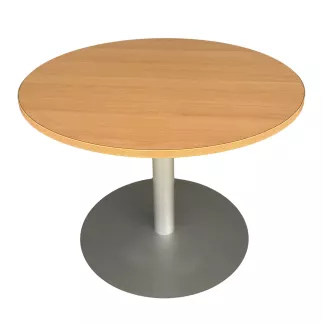 SANMA│Table ronde ø 100cm x H70cm│Hêtre/ gris aluminium
