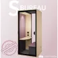 ESSENTIELLE SOLO│Modèle S Bureau│1 personne│Cabine acoustique pleine ou vitrée