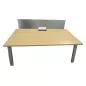 Pack ALEA│Modèle Atreo avec cloison│Bureau L 160 x p 80 cm x H Réglable│Petite trappe│Chêne clair/ Gris clair Pack ALEA│Modèle Atreo avec cloison│Bureau L 160 x p 80 cm x H Réglable│Petite trappe│Chêne clair/ Gris clair