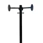 REXITE│Porte-manteau H 166 cm - ø 35 cm│3 Patères│Métal noir