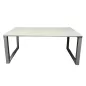 DIAMANT│Bureau Direction droit L 180 x p 90 │Blanc laqué/Chromé DIAMANT│Bureau Direction droit L 180 x p 90 │Blanc laqué/Chromé