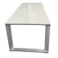 DIAMANT│Bureau Direction droit L 180 x p 90 │Blanc laqué/Chromé DIAMANT│Bureau Direction droit L 180 x p 90 │Blanc laqué/Chromé