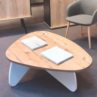 GALET│Table Basse galet H 41 X L120 cm│Pieds structurex