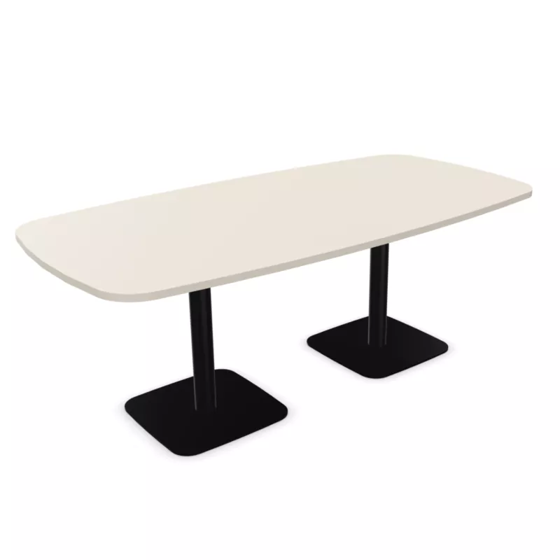 ELOISE│Table conférence tonneau 25mm│8 personnes 2 pieds 200x100