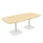 ELOISE│Table conférence tonneau 25mm│8 personnes 2 pieds 200x100 ELOISE│Table conférence tonneau 25mm│8 personnes 2 pieds 200x100