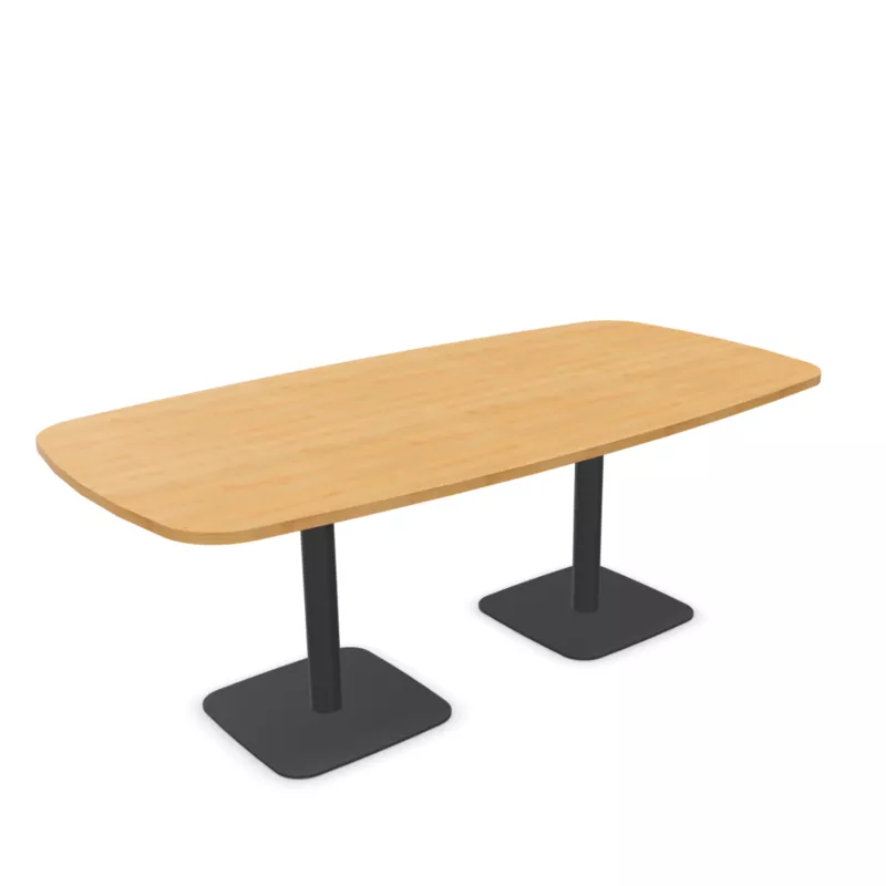 ELOISE│Table conférence tonneau 25mm│8 personnes 2 pieds 200x100