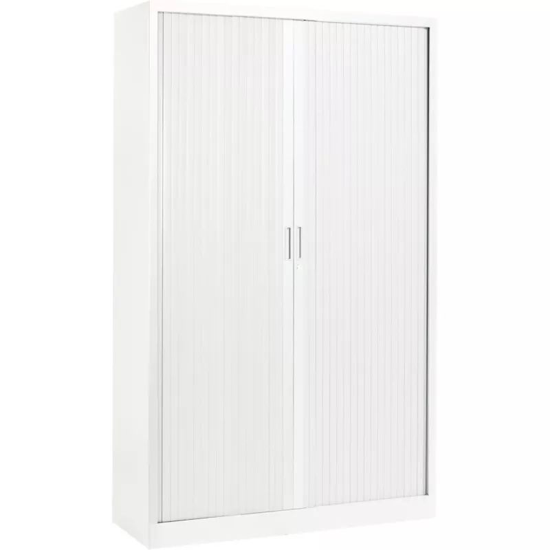 Armoire à rideau Navert H 198 cm unicolore ou bicolore Couleur Armoire SOSOBlanc RAL 9010