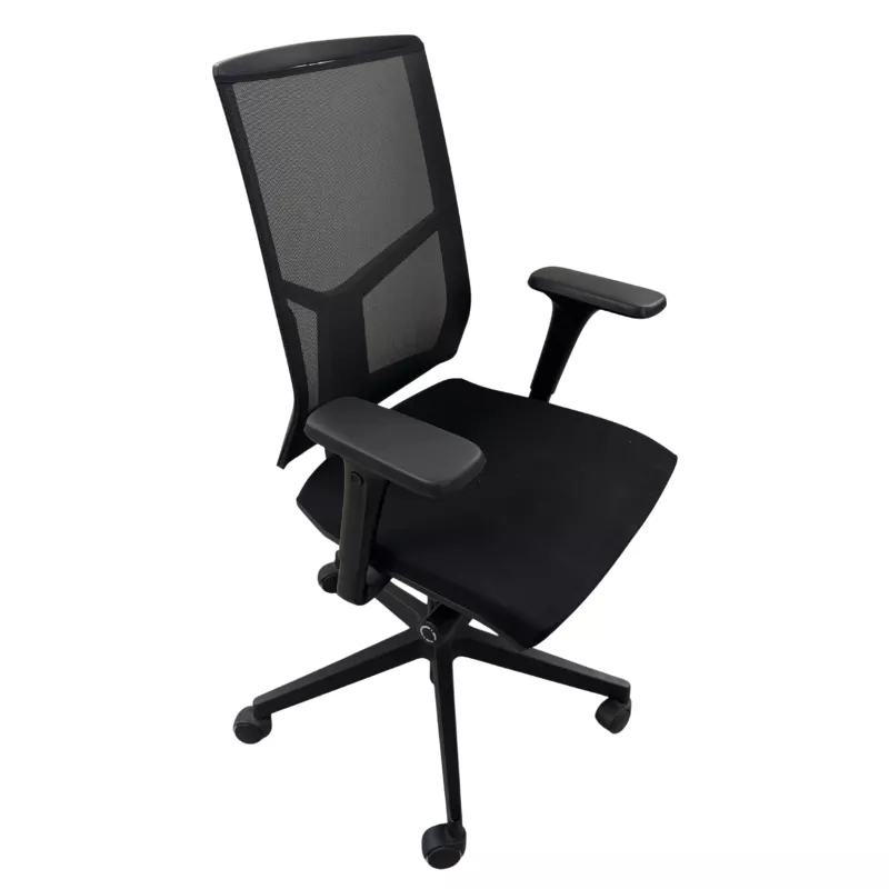 OPUS RÉSILLE | Fauteuil de travail accoudoirs 4D | Noir