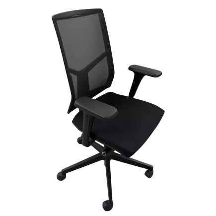 OPUS RÉSILLE | Fauteuil de travail accoudoirs 4D | Noir