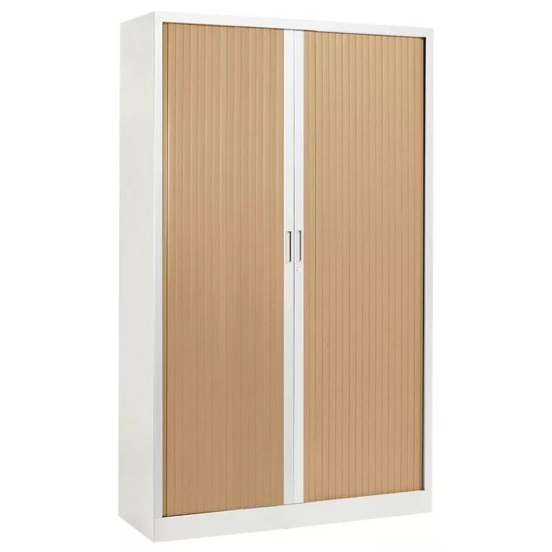 Armoire à rideau Navert H 198 cm unicolore ou bicolore Couleur Armoire