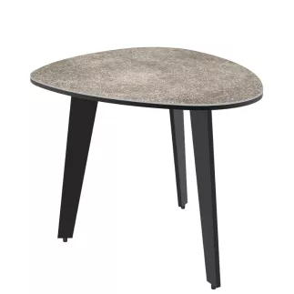 GALET │Table basse 55 x 45 x 38 cm│Pieds en acier laqué noir mat│coloris céramique à choix