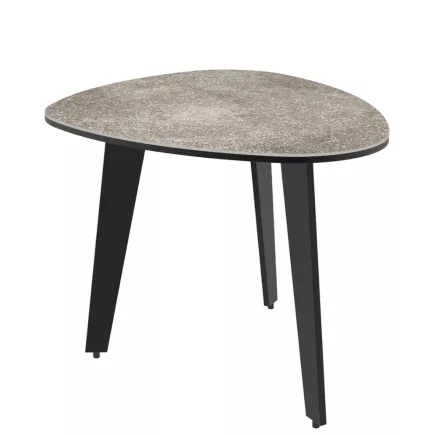 GALET │Table basse 55 x 45 x 38 cm│Pieds en acier laqué noir mat│coloris céramique à choix