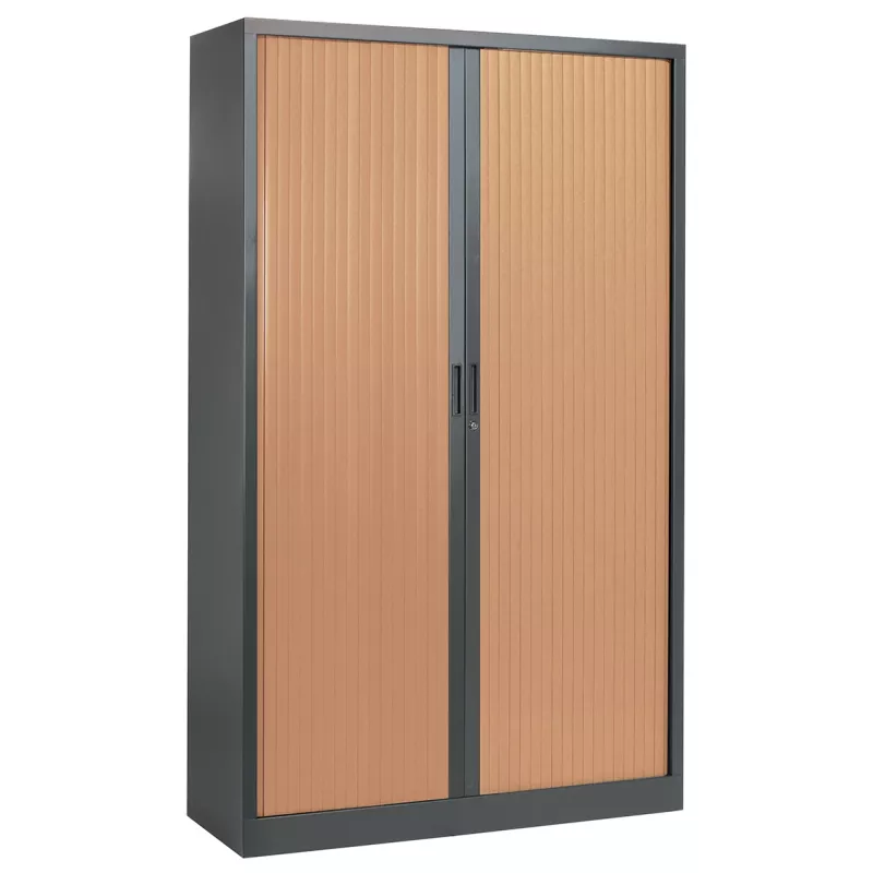 Armoire à rideau Navert H 198 cm unicolore ou bicolore Couleur Armoire