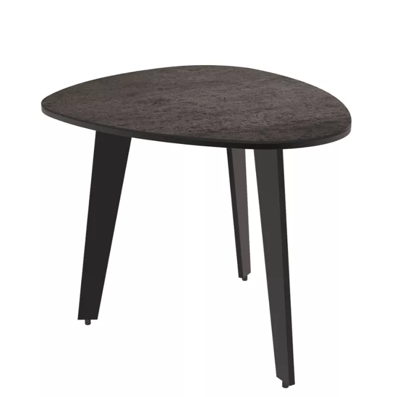 GALET │Table basse 55 x 45 x 38 cm│Pieds en acier laqué noir mat│coloris céramique à choix