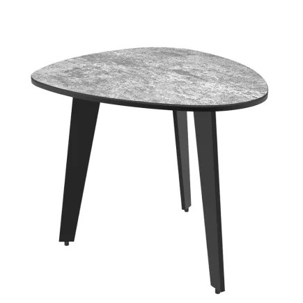 GALET │Table basse 55 x 45 x 38 cm│Pieds en acier laqué noir mat│coloris céramique à choix