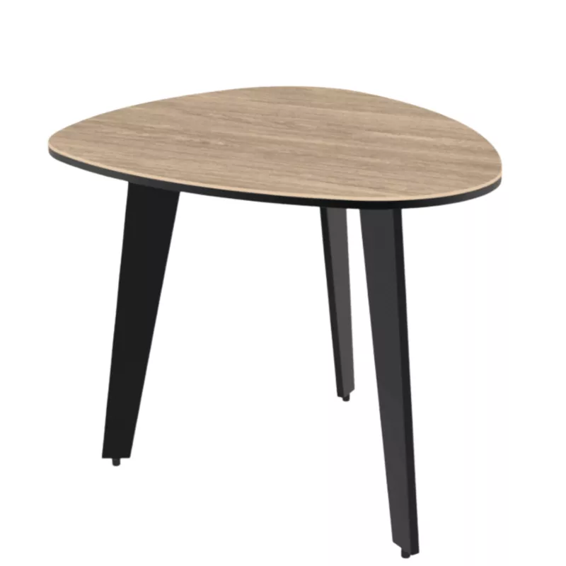 GALET │Table basse 55 x 45 x 38 cm│Pieds en acier laqué noir mat│coloris céramique à choix