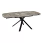KHEOPS │Table extensible 120/180cm│Pieds en acier laqué noir mat│Coloris à choix KHEOPS │Table extensible 120/180cm│Pieds en acier laqué noir mat│Coloris à choix