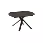 KHEOPS │Table extensible 120/180cm│Pieds en acier laqué noir mat│Coloris à choix KHEOPS │Table extensible 120/180cm│Pieds en acier laqué noir mat│Coloris à choix