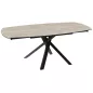 KHEOPS │Table extensible 120/180cm│Pieds en acier laqué noir mat│Coloris à choix KHEOPS │Table extensible 120/180cm│Pieds en acier laqué noir mat│Coloris à choix