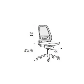 ELIOTT│Fauteuil de travail résille avec accoudoirs