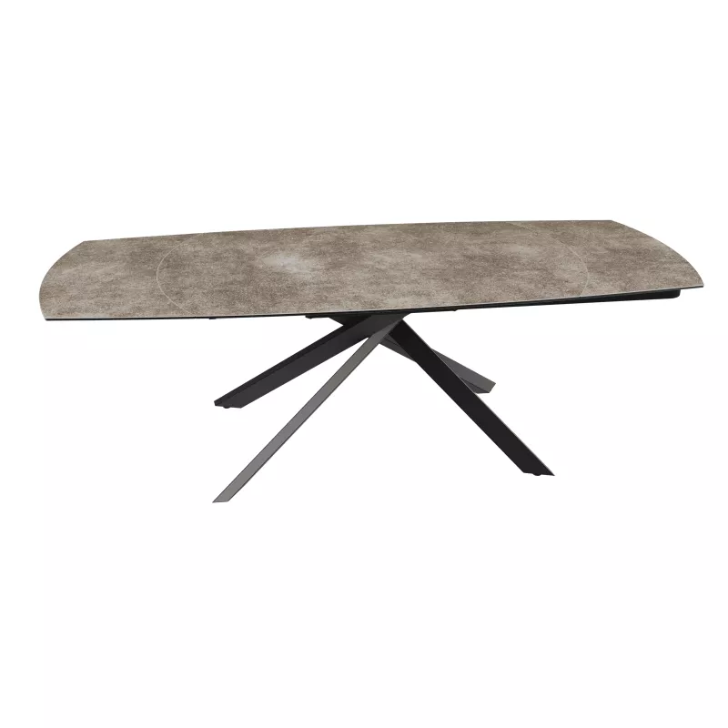 KHEOPS │Table extensible 160/240cm│Pieds en acier laqué noir mat│Coloris à choix KHEOPS │Table extensible 160/240cm│Pieds en acier laqué noir mat│Coloris à choix