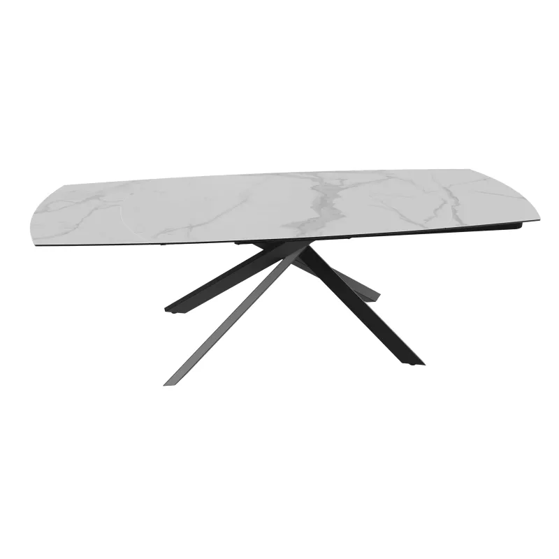 KHEOPS │Table extensible 160/240cm│Pieds en acier laqué noir mat│Coloris à choix KHEOPS │Table extensible 160/240cm│Pieds en acier laqué noir mat│Coloris à choix