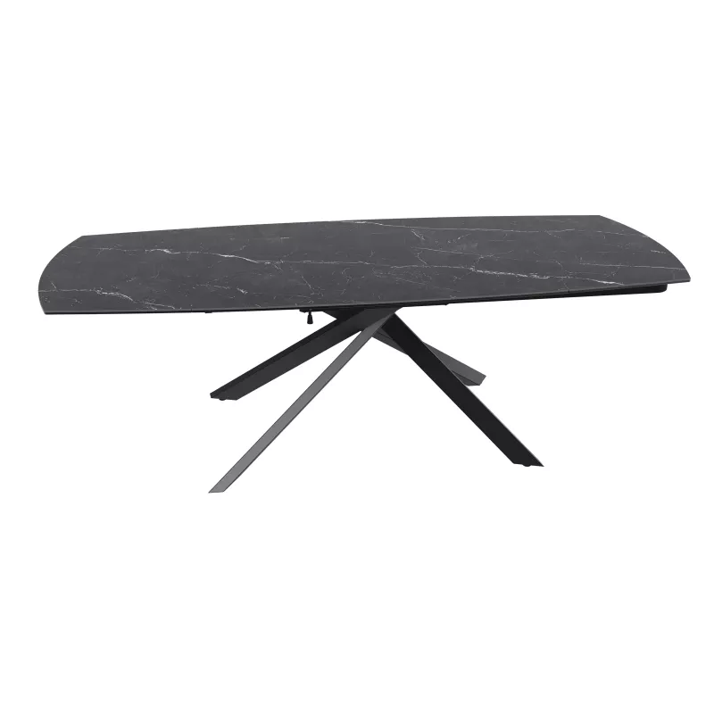 KHEOPS │Table extensible 160/240cm│Pieds en acier laqué noir mat│Coloris à choix KHEOPS │Table extensible 160/240cm│Pieds en acier laqué noir mat│Coloris à choix