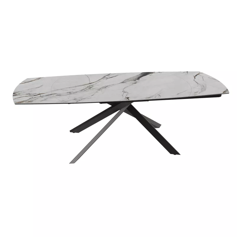 KHEOPS │Table extensible 160/240cm│Pieds en acier laqué noir mat│Coloris à choix KHEOPS │Table extensible 160/240cm│Pieds en acier laqué noir mat│Coloris à choix
