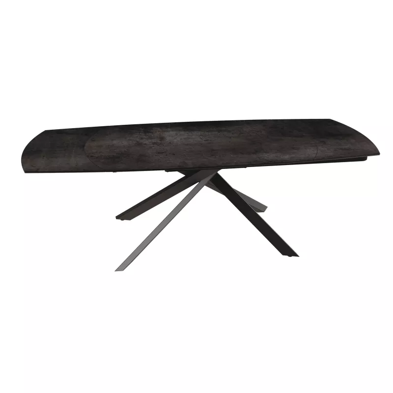 KHEOPS │Table extensible 160/240cm│Pieds en acier laqué noir mat│Coloris à choix KHEOPS │Table extensible 160/240cm│Pieds en acier laqué noir mat│Coloris à choix