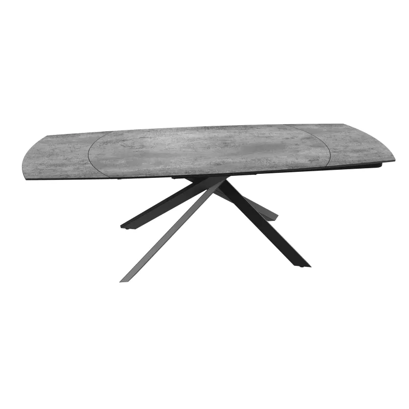 KHEOPS │Table extensible 160/240cm│Pieds en acier laqué noir mat│Coloris à choix KHEOPS │Table extensible 160/240cm│Pieds en acier laqué noir mat│Coloris à choix