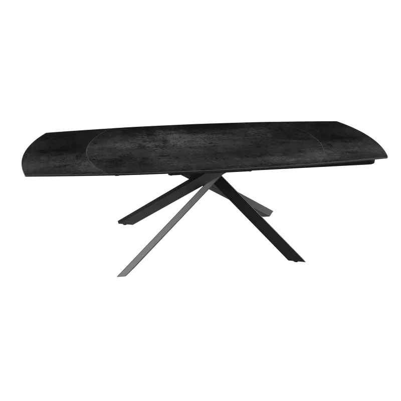 KHEOPS │Table extensible 160/240cm│Pieds en acier laqué noir mat│Coloris à choix KHEOPS │Table extensible 160/240cm│Pieds en acier laqué noir mat│Coloris à choix