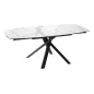 KHEOPS │Table extensible 130/190cm│Pieds en acier laqué noir mat│Coloris à choix KHEOPS │Table extensible 130/190cm│Pieds en acier laqué noir mat│Coloris à choix