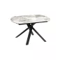 KHEOPS │Table extensible 130/190cm│Pieds en acier laqué noir mat│Coloris à choix