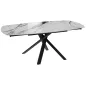 KHEOPS │Table extensible 130/190cm│Pieds en acier laqué noir mat│Coloris à choix KHEOPS │Table extensible 130/190cm│Pieds en acier laqué noir mat│Coloris à choix