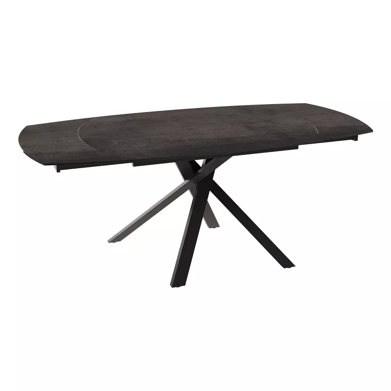 KHEOPS │Table extensible 130/190cm│Pieds en acier laqué noir mat│Coloris à choix KHEOPS │Table extensible 130/190cm│Pieds en acier laqué noir mat│Coloris à choix