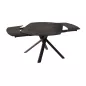 KHEOPS │Table extensible 130/190cm│Pieds en acier laqué noir mat│Coloris à choix KHEOPS │Table extensible 130/190cm│Pieds en acier laqué noir mat│Coloris à choix