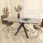 KHEOPS │Table extensible 120/180cm│Pieds en acier laqué noir mat│Coloris à choix KHEOPS │Table extensible 120/180cm│Pieds en acier laqué noir mat│Coloris à choix