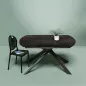 KHEOPS │Table extensible 160/240cm│Pieds en acier laqué noir mat│Coloris à choix KHEOPS │Table extensible 160/240cm│Pieds en acier laqué noir mat│Coloris à choix