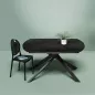 KHEOPS │Table extensible 160/240cm│Pieds en acier laqué noir mat│Coloris à choix KHEOPS │Table extensible 160/240cm│Pieds en acier laqué noir mat│Coloris à choix