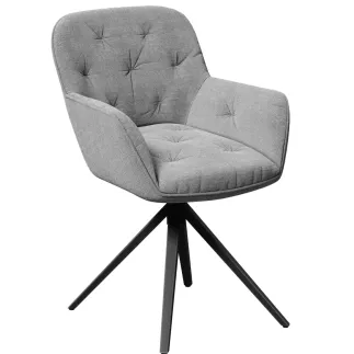 CHARLESTON EXPO│Siège accueil-conférence-repas│Assise pivotante avec rappel│Gris clair