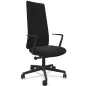 ALTURA│Fauteuil de direction cuir - Dossier Haut - têtière intégrée│noir